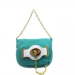 Small Flap Purse w/ Metal Chain Strap And Twist Lock (BG-H6364TQ)