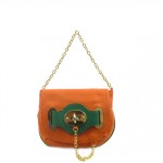 Small Flap Purse w/ Metal Chain Strap And Twist Lock (BG-H6364OG)