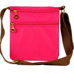 Nylon Messenger Bag - Fuchsia